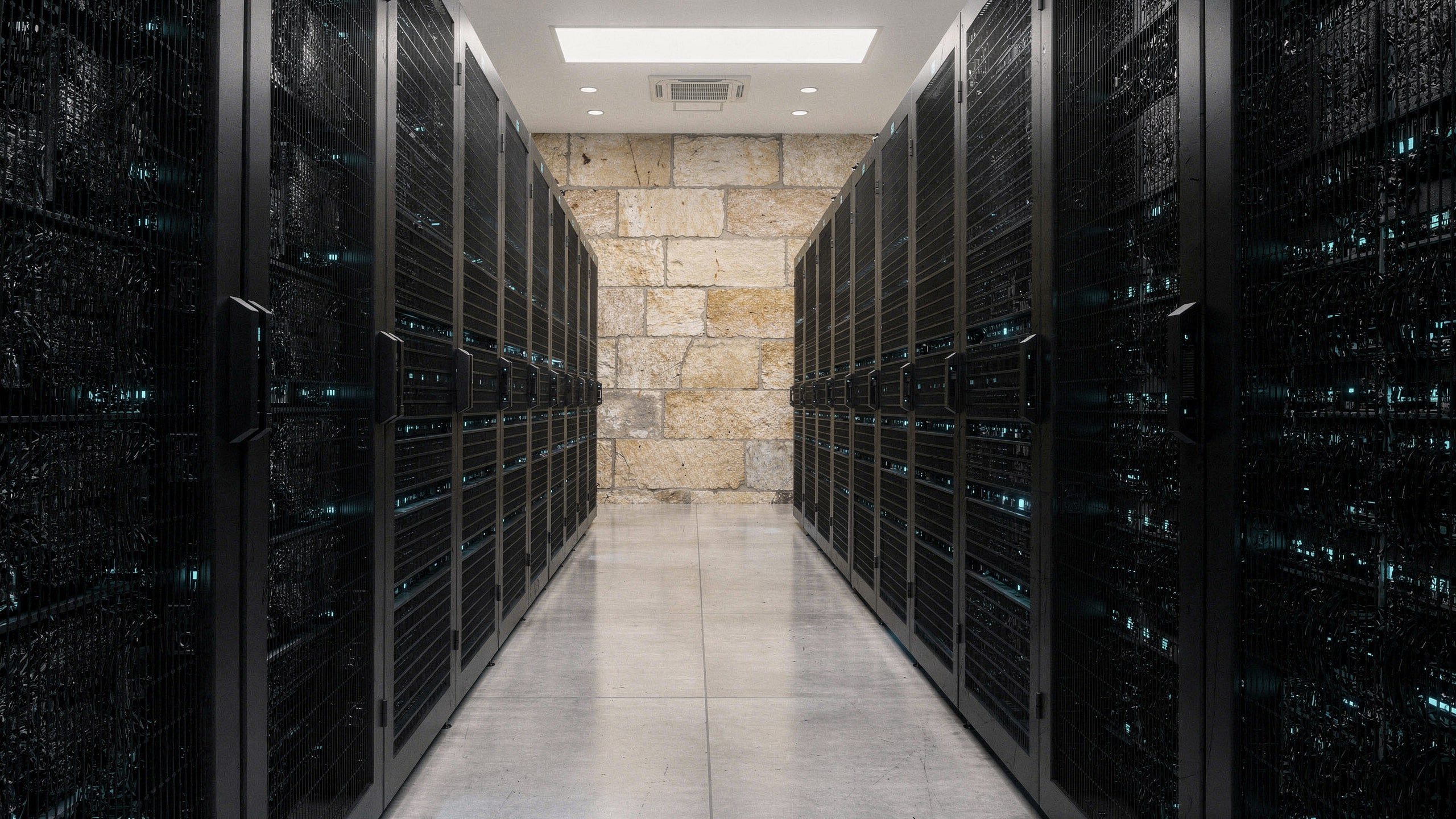High-density GPU data center hall in Sicily